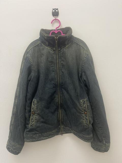 Other Designers Designer - Rare Vintage JOHNBULL Denim Jeans Heavy Sherpa Jacket
