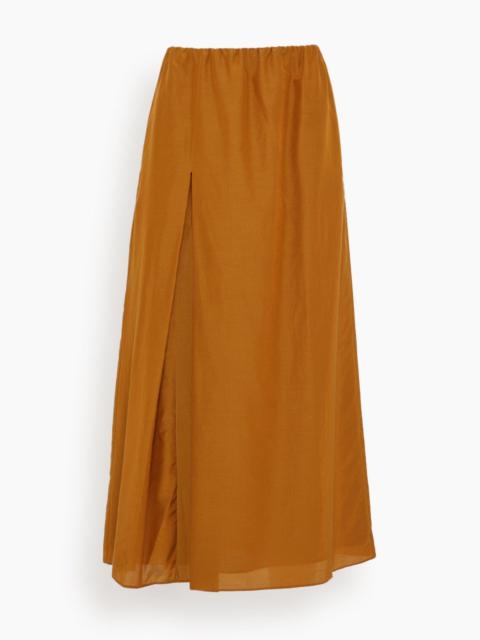Loulou de Saison Carmen Long Gathered Skirt in Ocher