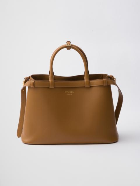 Prada Prada Buckle medium leather handbag with double belt