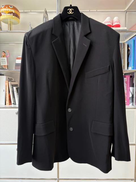 BALENCIAGA Balenciaga Black Lapel Single-Breasted Padded-Shoulder Suit Jacket