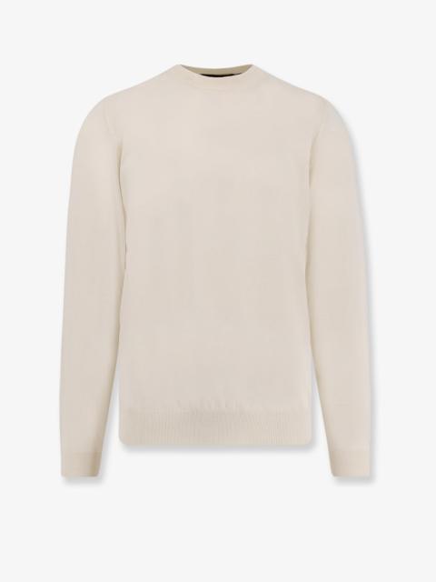 BOSS Boss Wool, Silk and Cashmere Sweater White