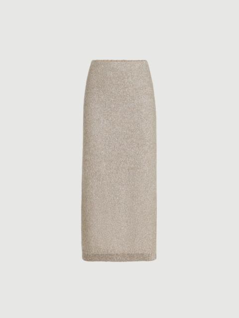 Brunello Cucinelli Mohair and wool dazzling texture skirt with monili
