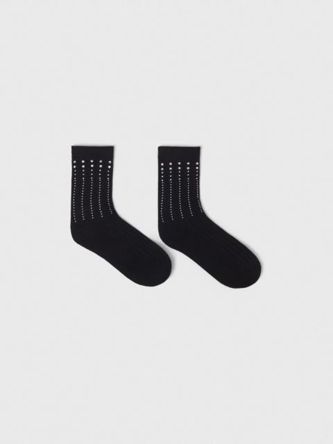 maje Rhinestone cotton socks