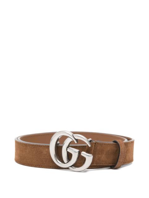GUCCI Gucci GG Logo Suede Belt