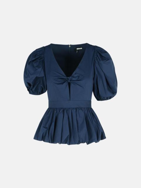 ROTATE DARK BLUE COTTON BLOUSE