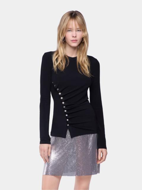 rabanne DRAPED TOP IN JERSEY