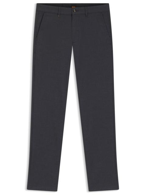 BOSS PATTERNED SLIM-FIT TROUSERS IN STRETCH FABRIC
