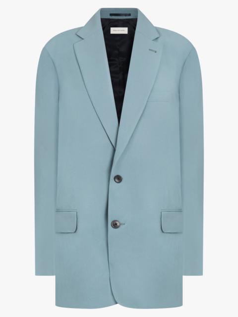 Dries Van Noten BLUNT SINGLE BREASTED RELAXED JACKET | TURQUOISE