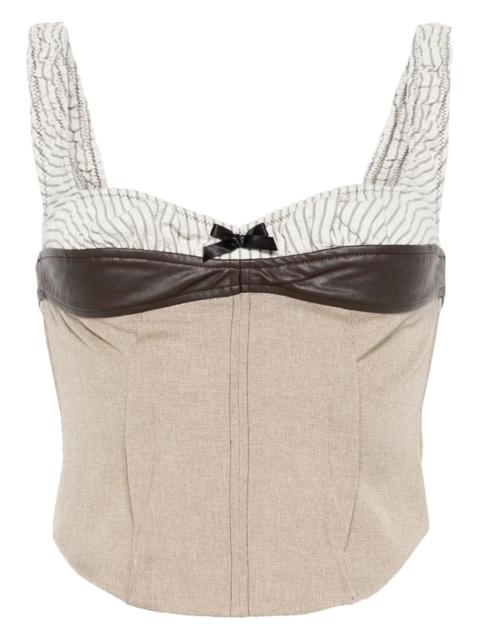 ELENA VELEZ corset-style top