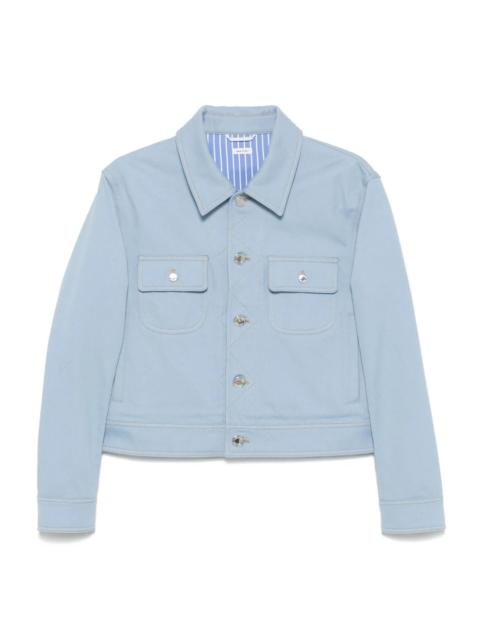 Thom Browne Contrast Stitch Denim Backstrap Utility Jacket Men
