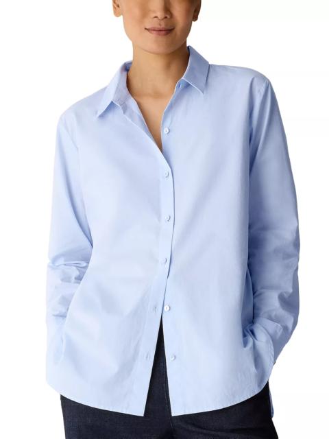 EILEEN FISHER Cotton Poplin Classic Collar Shirt