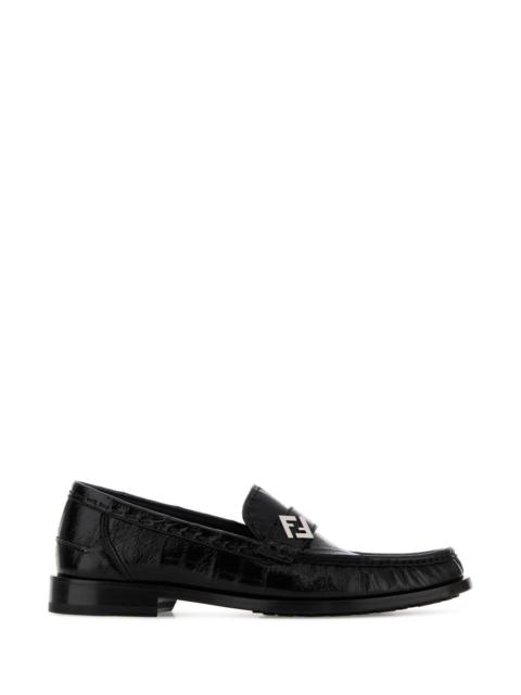 FENDI Fendi Men Black Leather Loafers