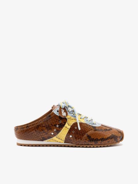 Larroudé Stella Mule In Python Printed Leather