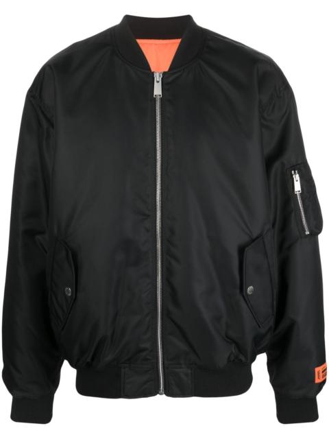 Heron Preston padlock-patch bomber jacket