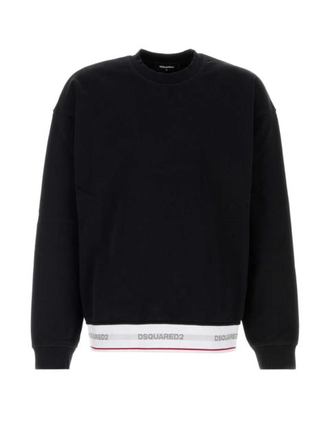 DSQUARED2 Dsquared Men Black Cotton Oversize Sweatshirt