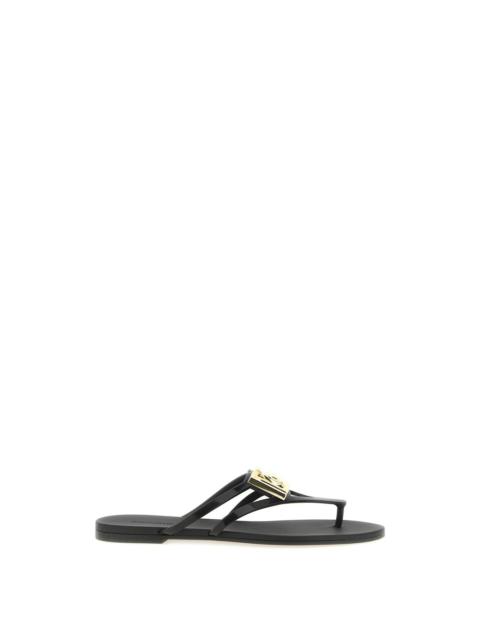 Dolce & Gabbana DOLCE&GABBANA Black Rubber Slides New & Authentic (Women's s