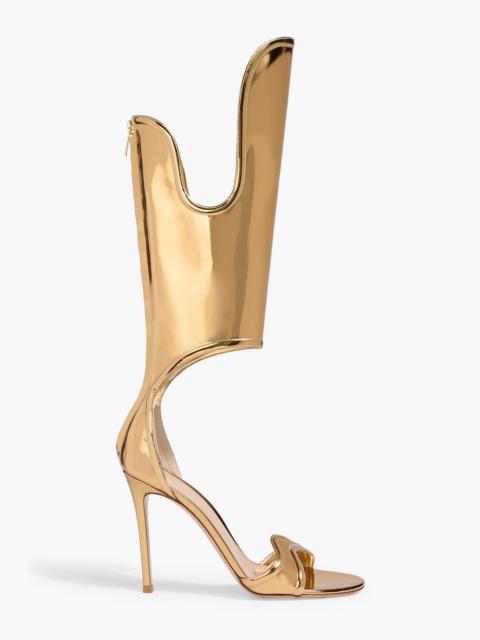 Gianvito Rossi Lucrezia mirrored-leather sandals