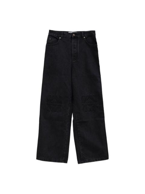 Loewe logo-embroidered cotton jeans