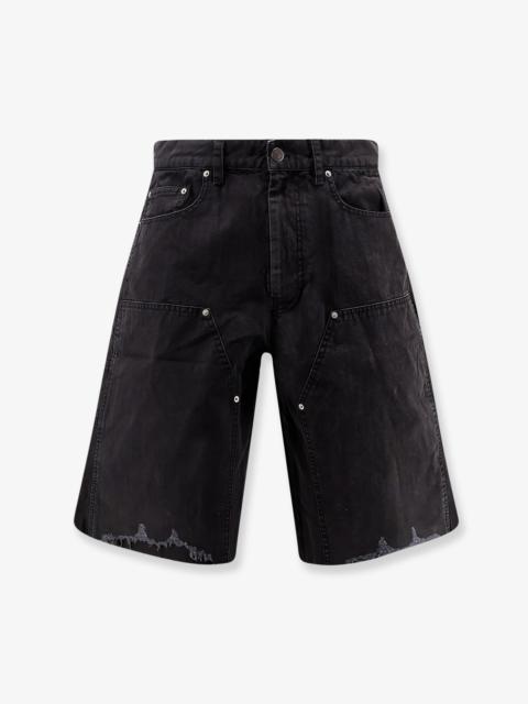Tonywack Tonywack Cotton Cargo Bermuda Shorts With Distressed Effect