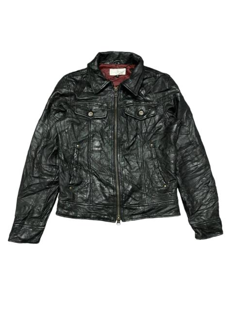 Other Designers Issey Miyake - Vintage Patch Work Sheepskin Leather Jacket