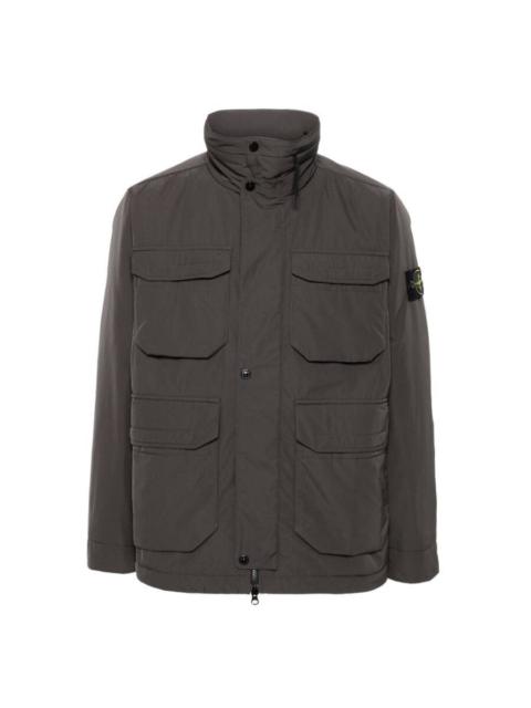Stone Island Stone Island Men's Charcoal Micro Twill Field Jacket With Anti-Drop
