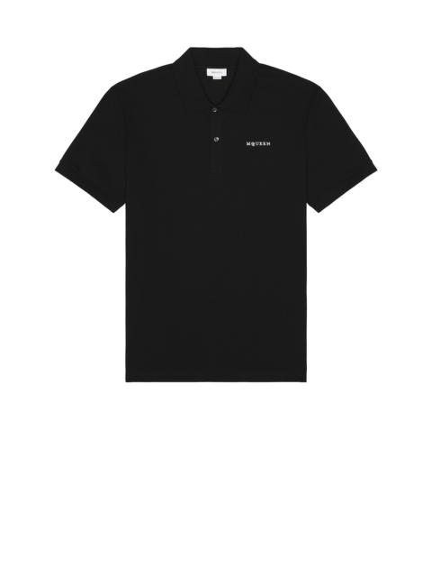 Alexander McQueen Logo Embroidered Polo