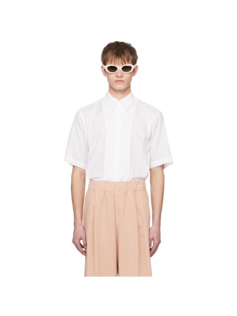 Dries Van Noten White Semi-Sheer Shirt