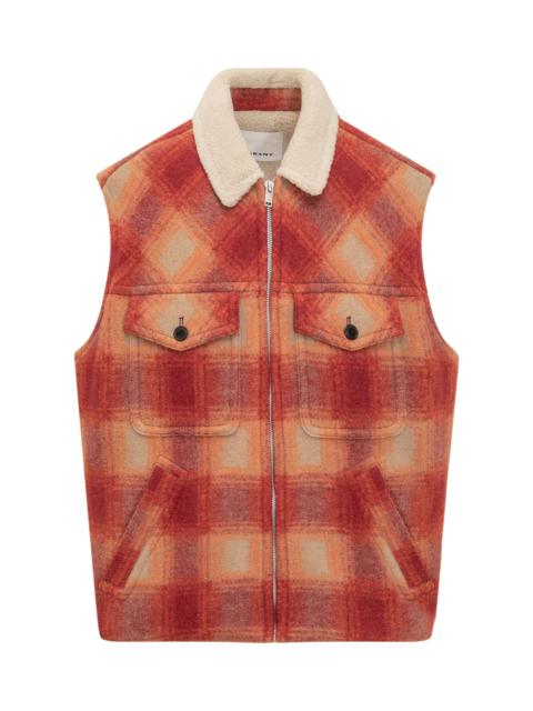 Isabel Marant Plaid Checked Zip-up Gilet