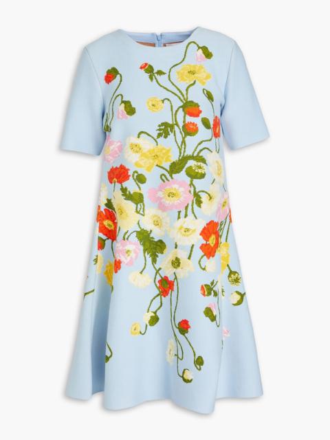 Oscar de la Renta Jacquard-knit mini dress