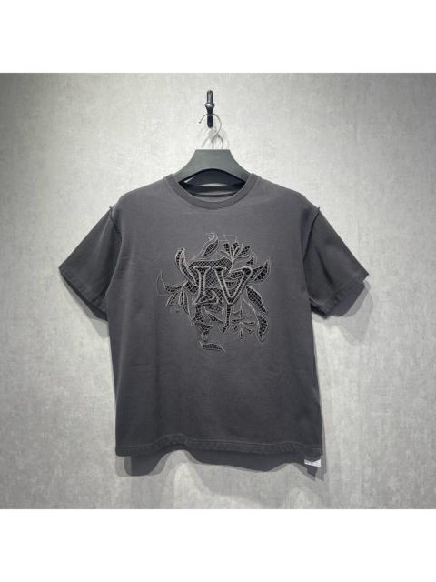 Louis Vuitton Louis Vuitton lace cutout logo short-sleeved shirt
