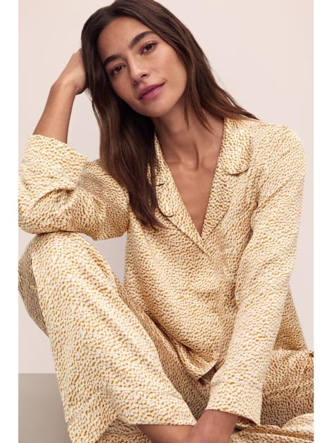eberjey Inez Washable Silk Printed Long PJ Set