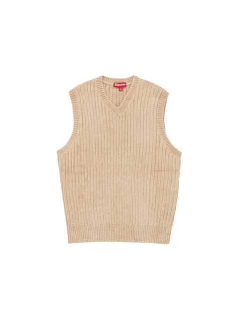 Supreme Supreme Chenille Sweater Vest Beige