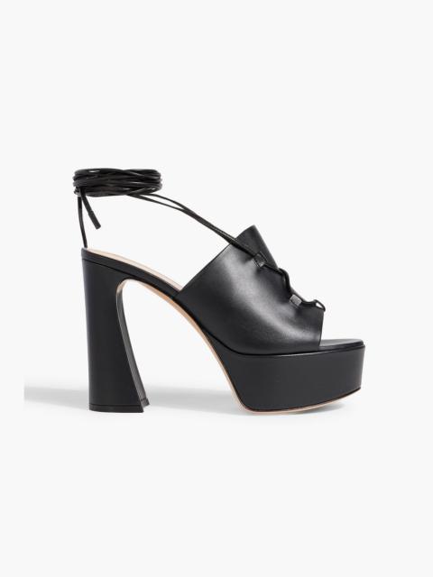 Gianvito Rossi Holly lace-up leather platform sandals