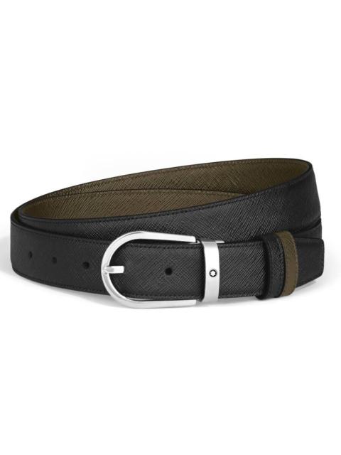 Montblanc Montblanc Horseshoe 30 mm Reversible Belt in Sartorial Leather