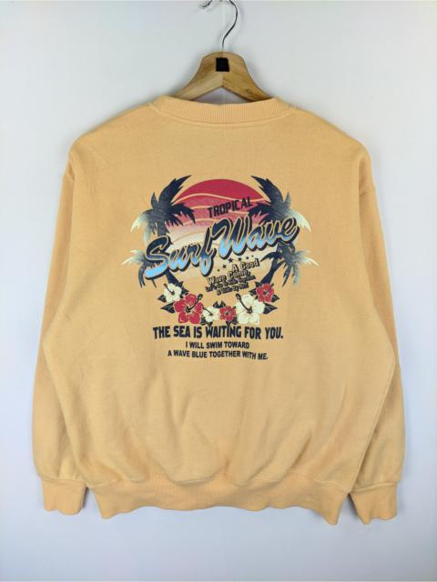 Other Designers Steals🔥Vintage Sweatshirt Tropical Surf Wave Backhit