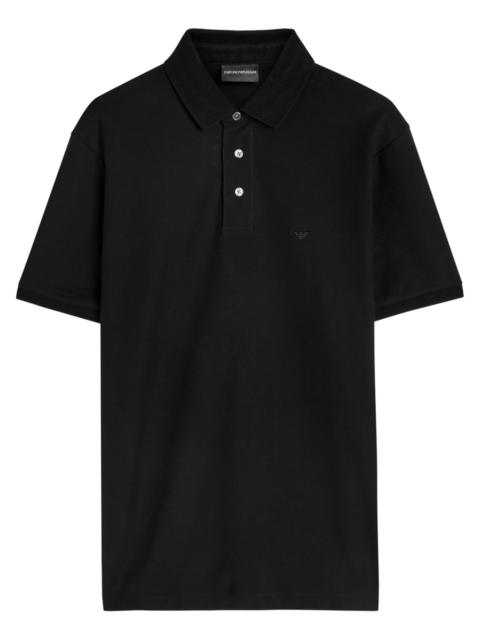 EMPORIO ARMANI Emporio Armani Logo Piqué Cotton Polo Shirt