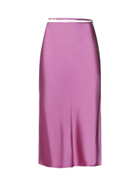 Jacquemus Notte Satin Midi Skirt