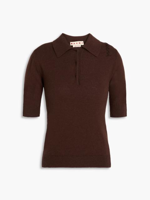 Marni Wool and cashmere-blend polo shirt