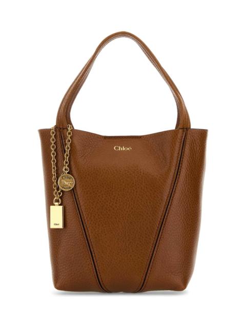 Chloé Caramel Leather Small Spin Shopping Bag