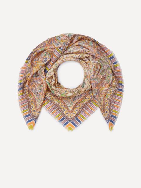 Etro Aida Paisley Print Silk-Wool Scarf