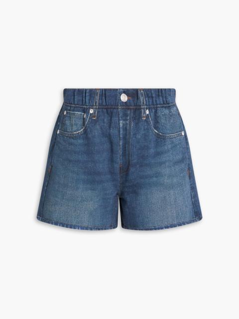 rag & bone Miramar denim-effect print French cotton-terry shorts