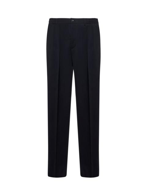 TAGLIATORE - Tagliatore Men Blue Virgin Wool Pleated Trousers