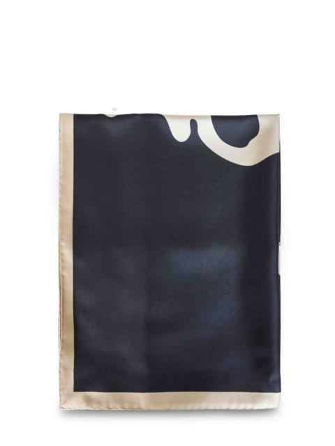Bottega Veneta Bottega Veneta Women Midnight Blue Silk Scarf With Graphic Print