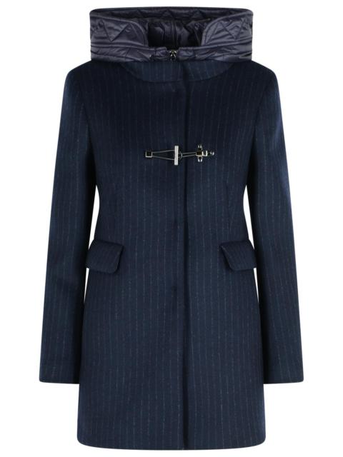 Other Designers Fay Navy Wool Blend Coat Women