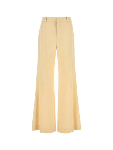 Chloé Chloe Women Cream Canvas Wide-Leg Pant