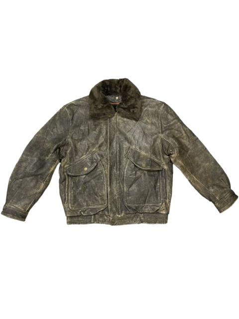 Other Designers VINTAGE WIND ARMOR LEATHER JACKET