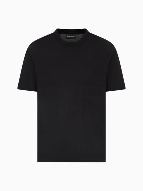 EMPORIO ARMANI JERSEY T-SHIRT WITH JACQUARD LOGO