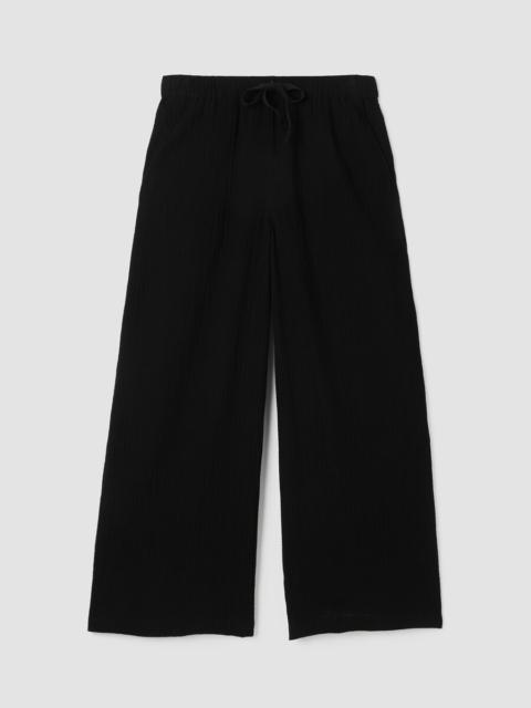 EILEEN FISHER Organic Cotton Lofty Gauze Wide-Leg Pant