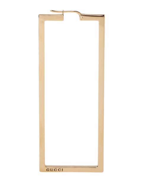 GUCCI Single Rectangle-shaped Logo-engraved  Earring