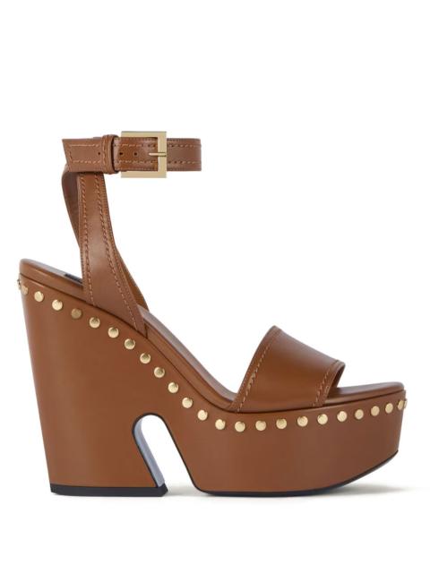 Givenchy Givenchy Women Clog Leather Platform Sandals With Studs Detail